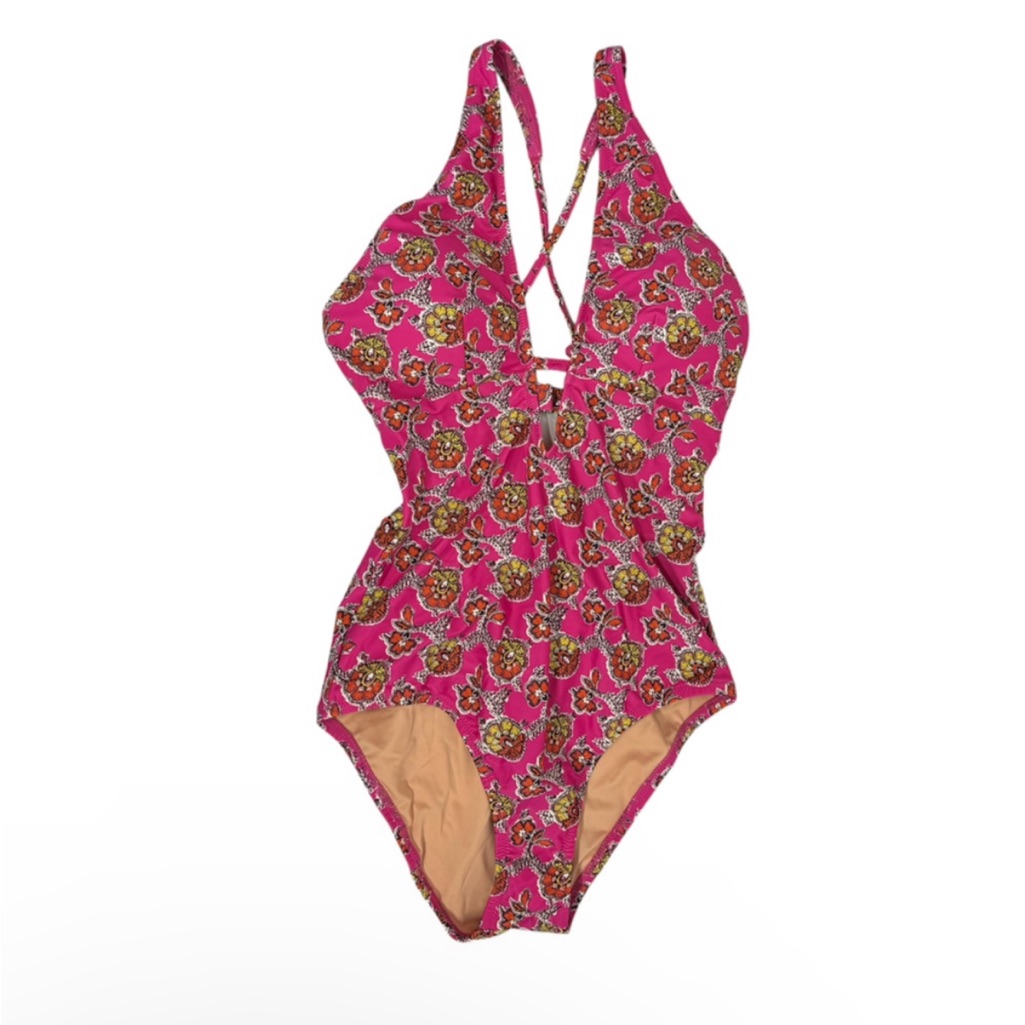 J. Crew Swimsuit Floral Crossing Back One Piece Ratti New Bq993